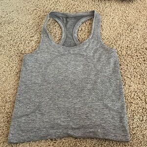 Lululemon Cropped Gray Swiftly Tech Tank Top Size 2